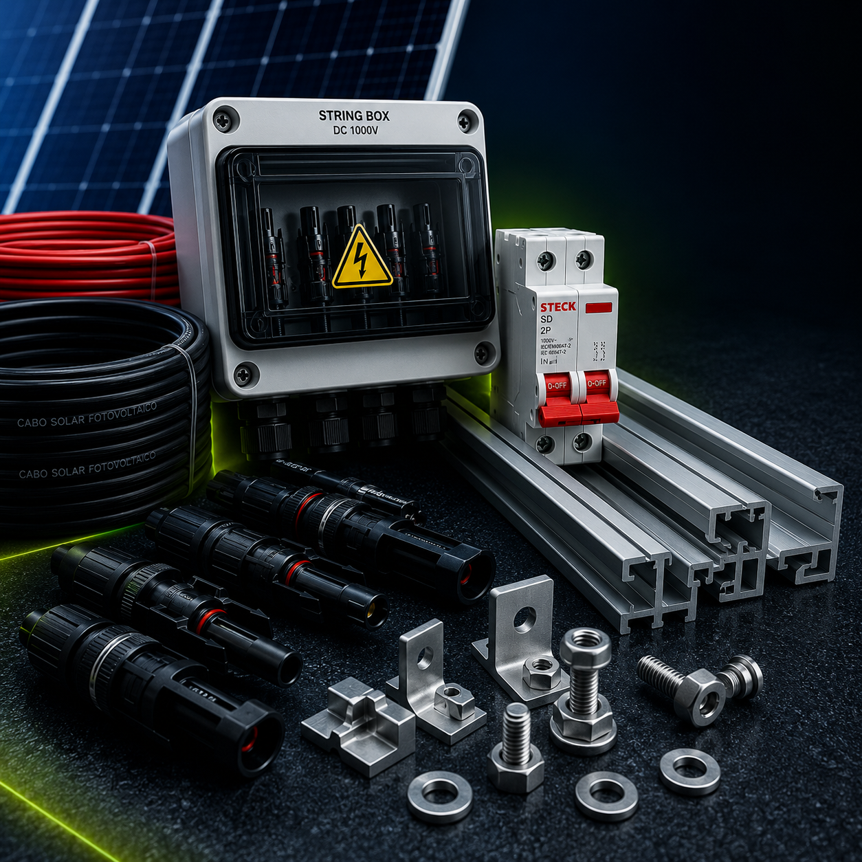 Componentes para energia solar