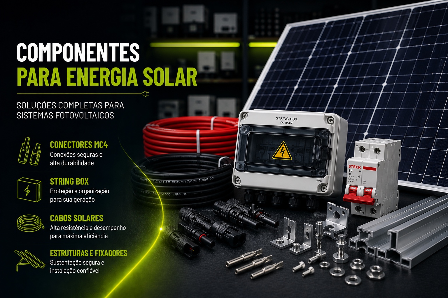 Componentes para energia solar